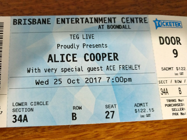 Alice Cooper @ Brisbane Entertainment Centre, 25.10.2017 Alice Cooper @ Brisbane Entertainment Centre, 25.10.2017